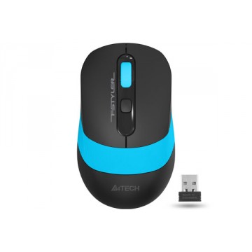 Mouse wireless A4Tech FG10, 2000 DPI, USB Nano Receiver, Negru/Blue